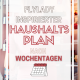 Haushaltsplan inspiriert vom Flylady-System